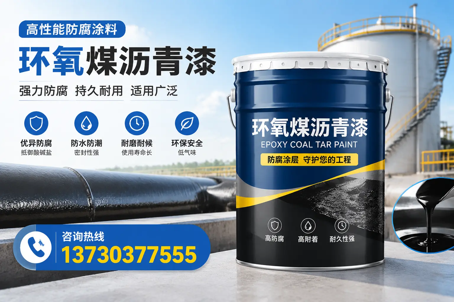 环氧煤沥青漆的耐久性分析,适合枞阳的使用场景